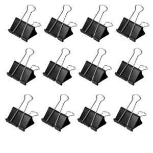 Binder Clip 51 mm for Files, Paper, Home & Office Use (Pack of 12 Pcs)