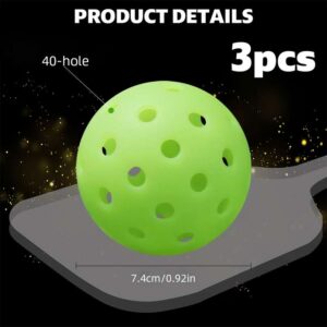 Pickleball 74MM Durable 40 Holes Outdoor Colorful Pickleballs Training And Entertainment Paddle Ball For Practice Sports