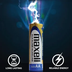 Maxell Alkaline Battery AA Cell Ready-to-go Long Lasting and Reliable (2 Pcs Pack)