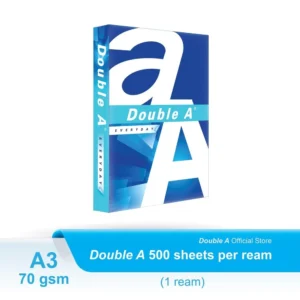 Double A 70 GSM A3 Size Paper 500 Sheets Per Ream White paper