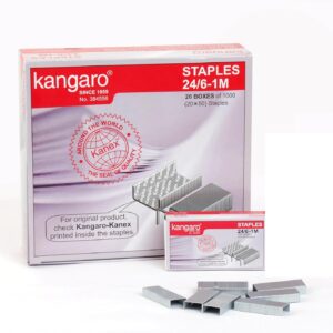 Kangaro Staples Pin 24/6 - Pack of 20 Boxes