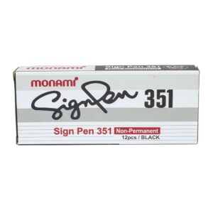 Monami Signpen 351 Non-Permanent 12pcs Pack