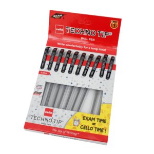Cello Technotip Ball Pen with Comfortable Grip (10 Pcs Pack)