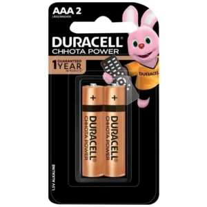 Duracell Alkaline AAA Battery, Everyday Devices, Clock, Toy, Remote (2 Pcs Pack)
