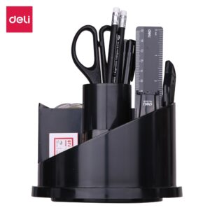 Deli Desk Organizer Set E38251A With Office Stationery Items